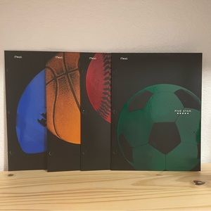 🧶7/$15 Five Star Paper folders with pockets, set of 4